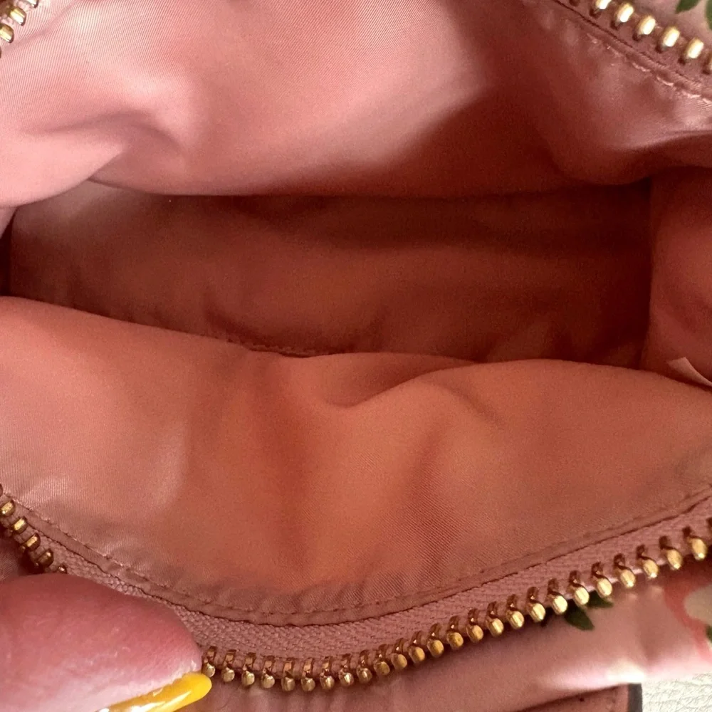 Rare Tory Burch Pink Floral Mini Ella aka Micro Ella Tote - Picture 11 of 14